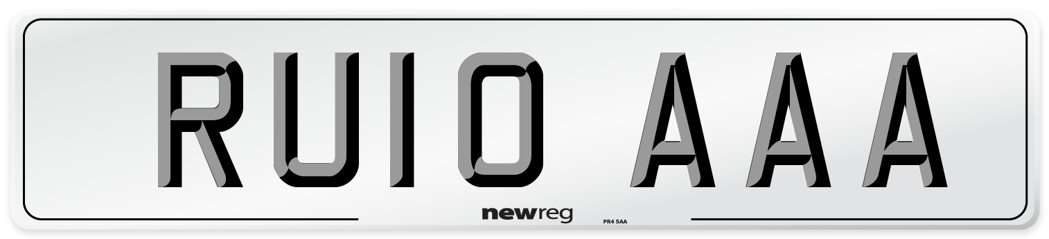 RU10 AAA Number Plate from New Reg